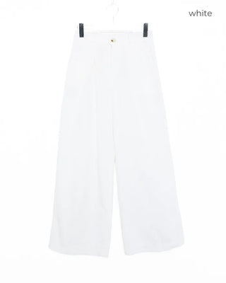 Two-pleat cotton pants