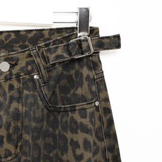 Leopard cargo pants