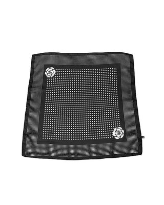 Monochrome polka dot scarf