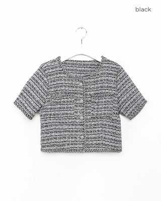 Tweed short-sleeved jacket