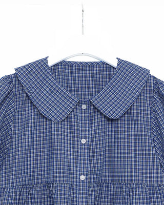Round collar short-sleeved blouse