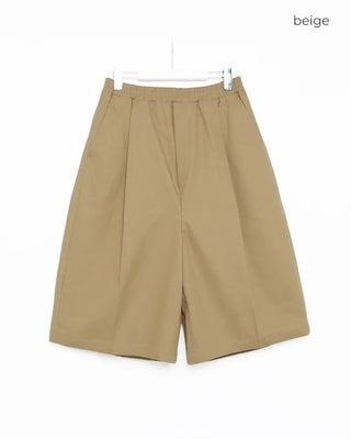 Cotton elastic waist Bermuda shorts