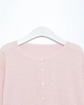 Round neck basic cardigan