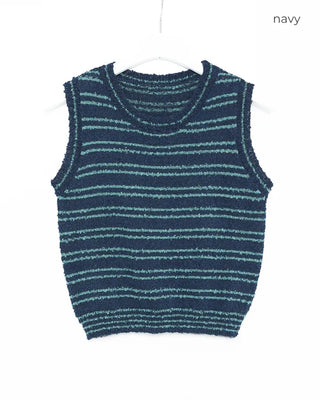 Border Round Neck Sleeveless
