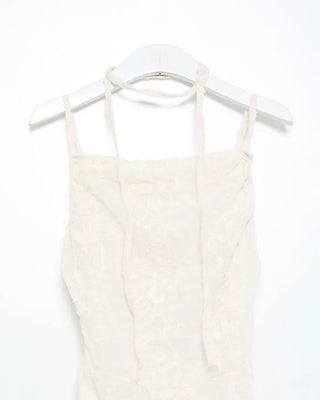 Lace strap detail camisole long dress