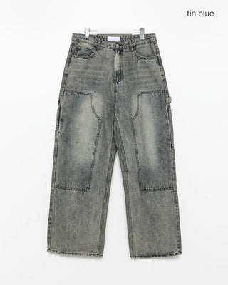 Double knee carpenter denim pants
