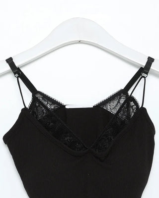 Lace camisole with built-in cups