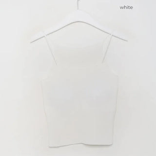 Knit camisole with built-in cups
