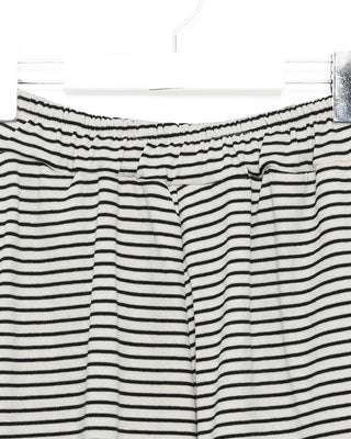 Striped wide-leg pants with elastic waistband