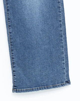 Washed straight denim