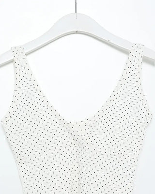 Surplice neck pindot tank top