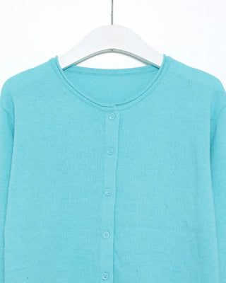 Roll neck wool cardigan