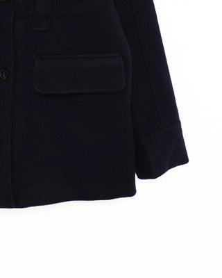 Throat latch quilted inner midi reef coat