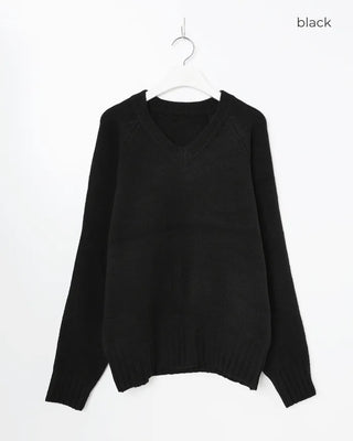 V-neck basic knit