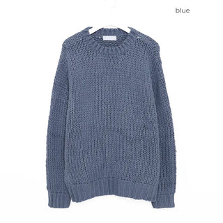 (Unisex) Drop Shoulder Low Gauge Sweater