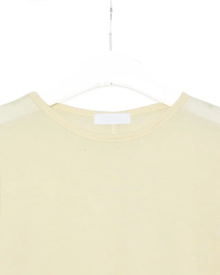 Wool sheer slit long-sleeved T-shirt