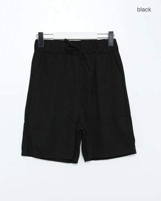 Easy High-Waisted Ribbed Shorts