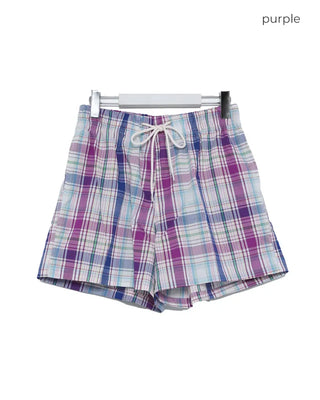 Patterned cotton shorts