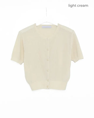 Round Summer Short-Sleeve Cardigan