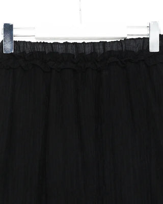 Sheer ruffle layered midi skirt
