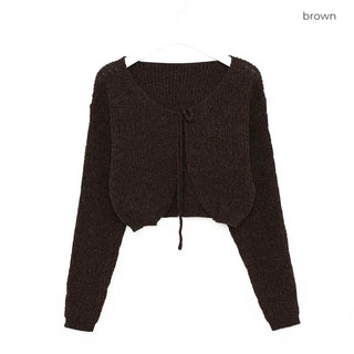 Ribbon Cropped Cardigan
