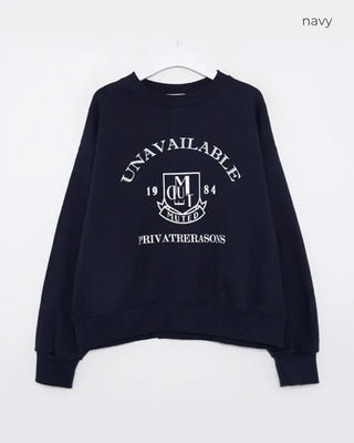 Lettering Cropped Sweatshirt