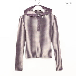 Striped button-down T-shirt