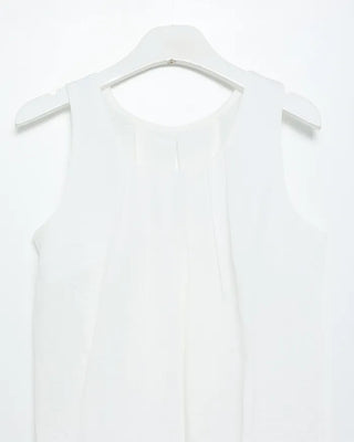 Sleeveless top with back slit