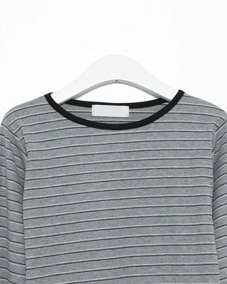 Round neck striped T-shirt