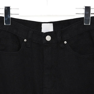 Cotton straight-fit skirt
