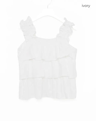 Tiered ruffle sleeveless dress