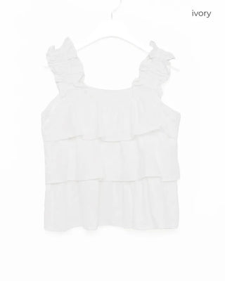 Tiered ruffle sleeveless dress
