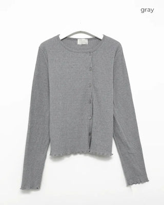 Side-button pointe cardigan