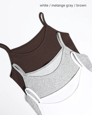 Round neck simple ribbed camisole