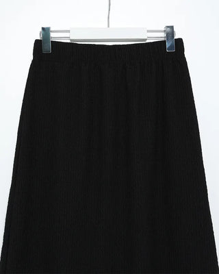 Embossed banding maxi skirt
