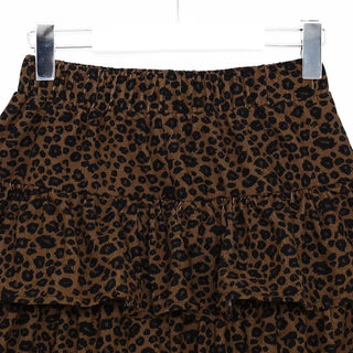 Leopard print mini skirt
