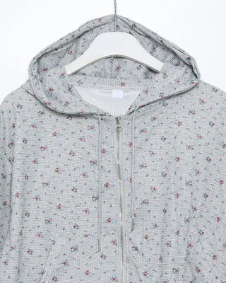 2-way Flower Zip Hoodie