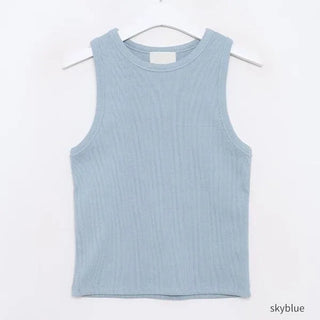 Simple ribbed tank top