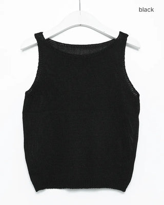 Summer knit sleeveless top