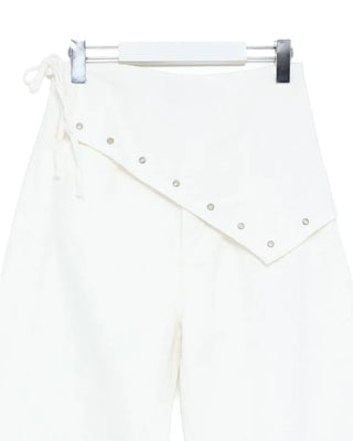 Eyelet Wrap Set Cotton Pants