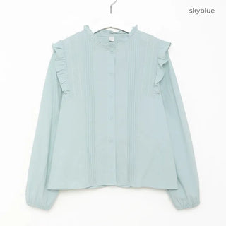 Shoulder frill blouse