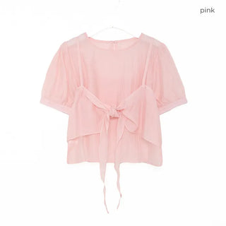 Ribbon layered blouse