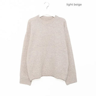 (Unisex) Drop Shoulder Simple High Gauge Sweater