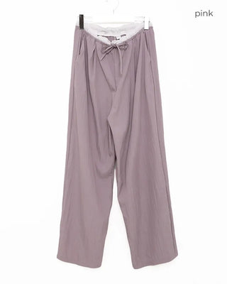 Two-tone banded slacks