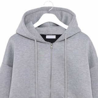 Oversized double-zip hoodie