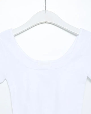 Square neck crop short-sleeved T-shirt
