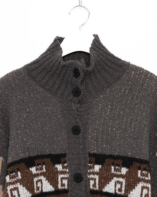 Ethnic pattern cardigan