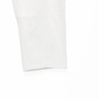 White slit denim pants