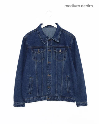 (Unisex) Double-Seam Denim Jacket