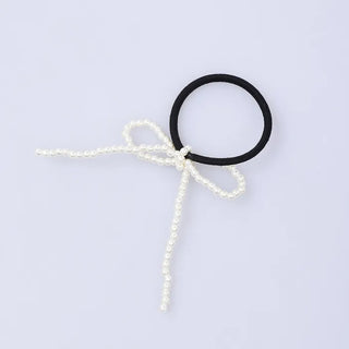 Pearl ribbon hair tie